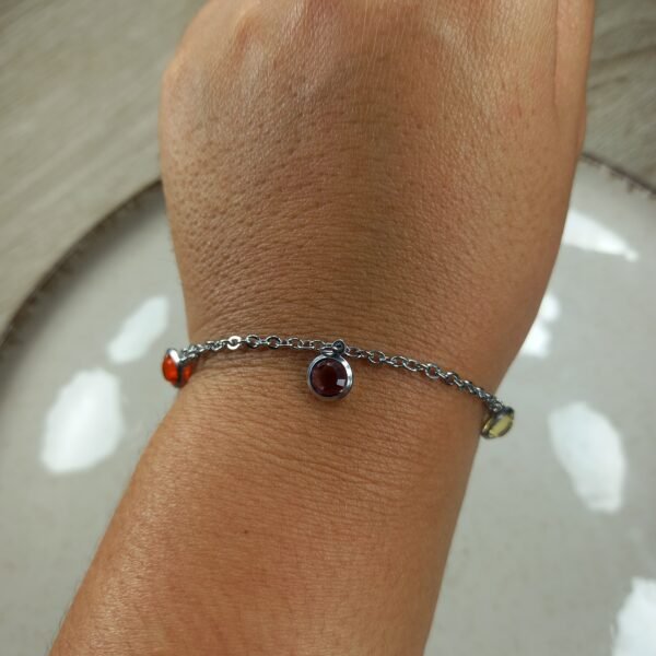 Pulsera fina con susanos de colores