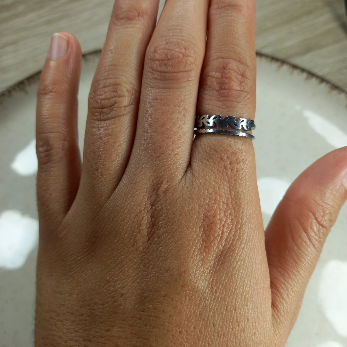 Anillo doble - Laurel chico.