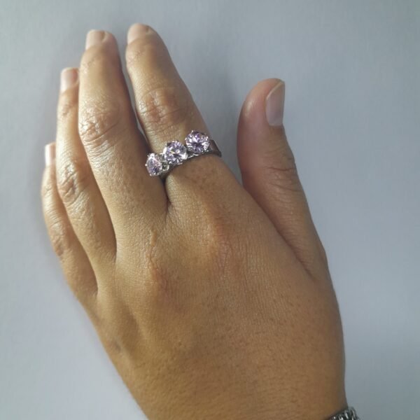 Anillo Triple Cubic - Rosa