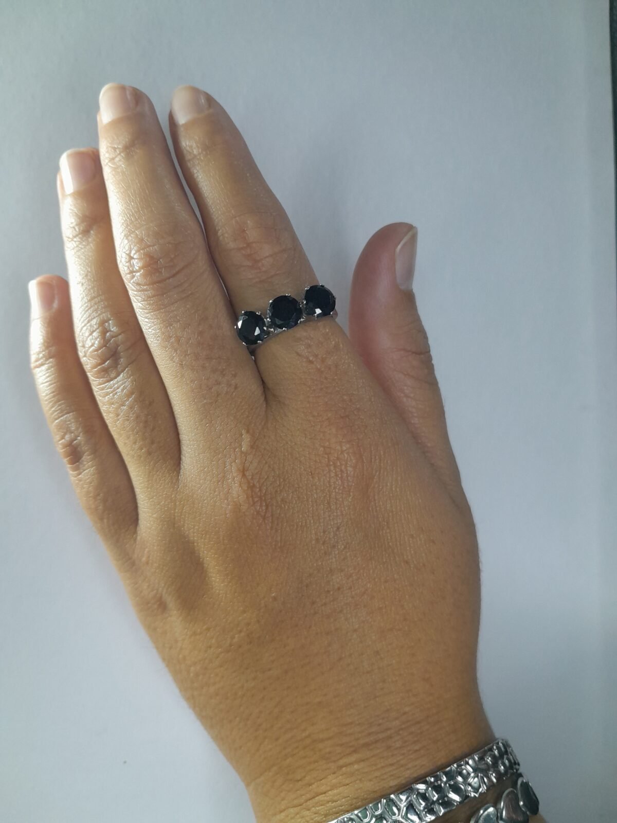 Anillo Triple Cubic - Negro