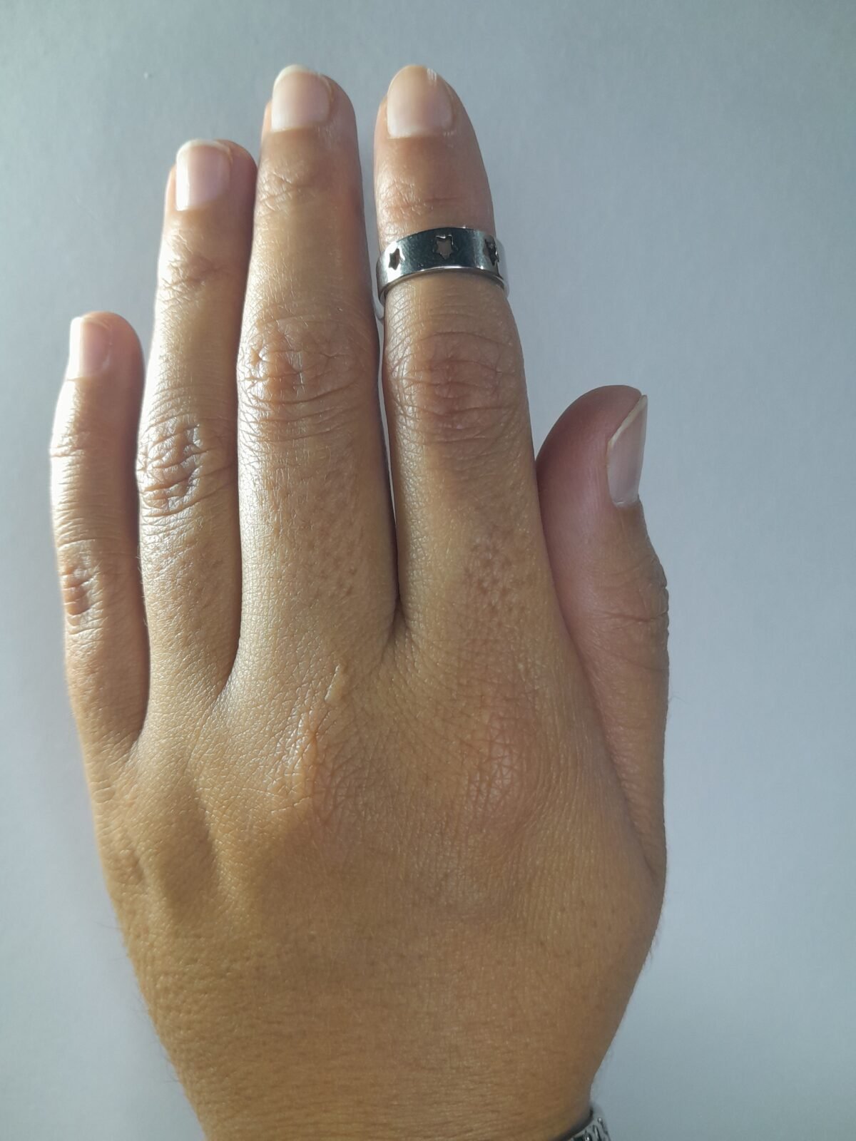 Anillo Ancho Estrella - Midi