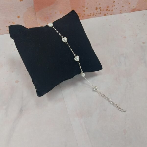 Pulsera Corazones Blanco