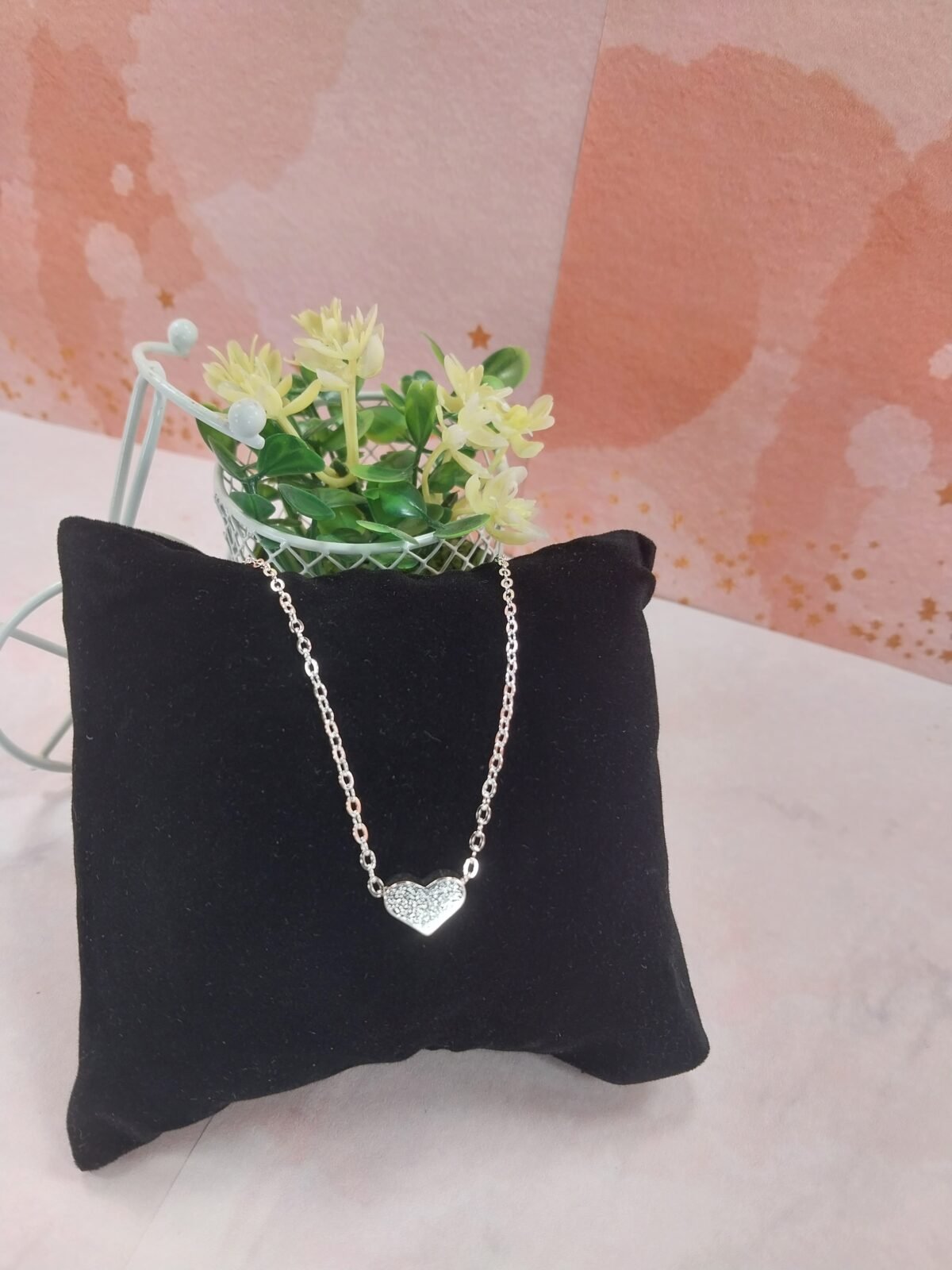 Collar con pasante Corazón con textura