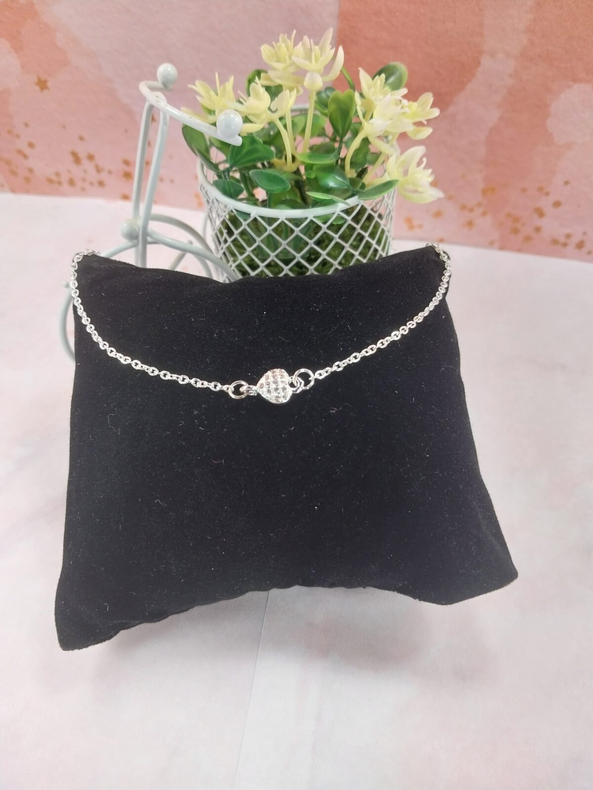 Collar dije Corazón acostado