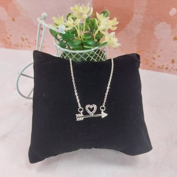 Collar Andina + Dije Flecha + Corazon Piedritas Coloridas