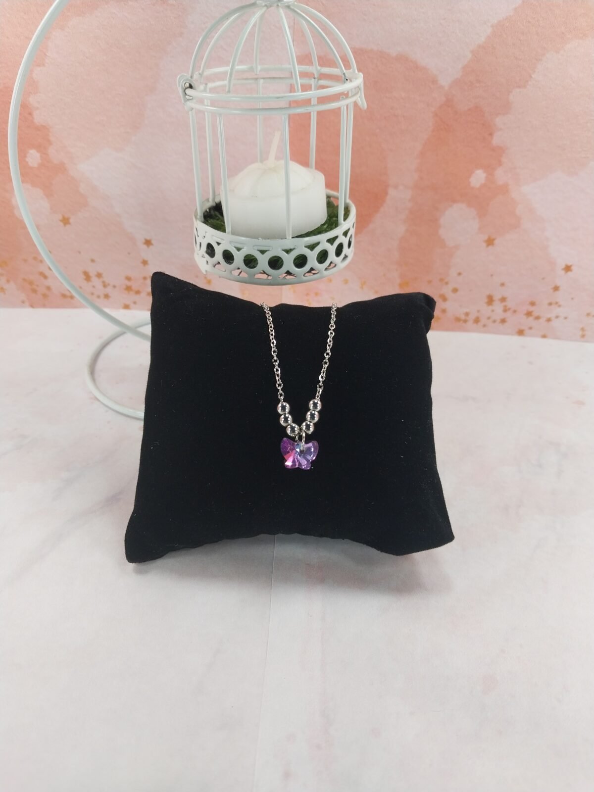 Collar Mariposita Fucsia