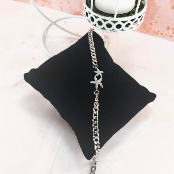 Pulsera dije Dos Estrellas de mar - Blanco