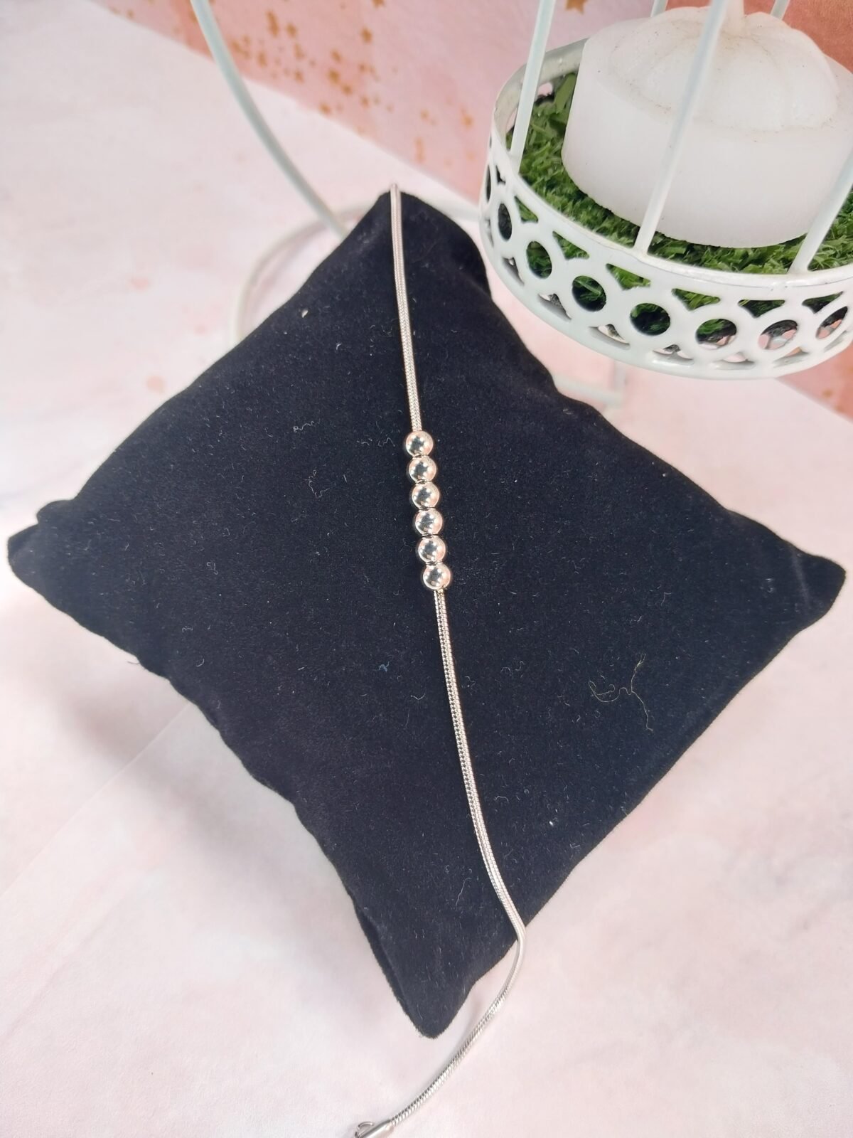 Pulsera cola De Ratón Con Bolitas