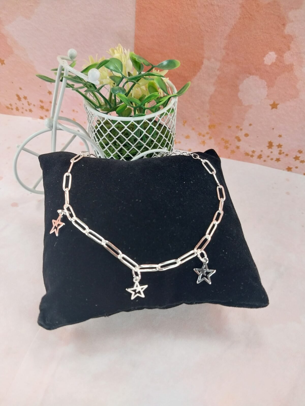 Pulsera Forzada Redonda chata - estrellas