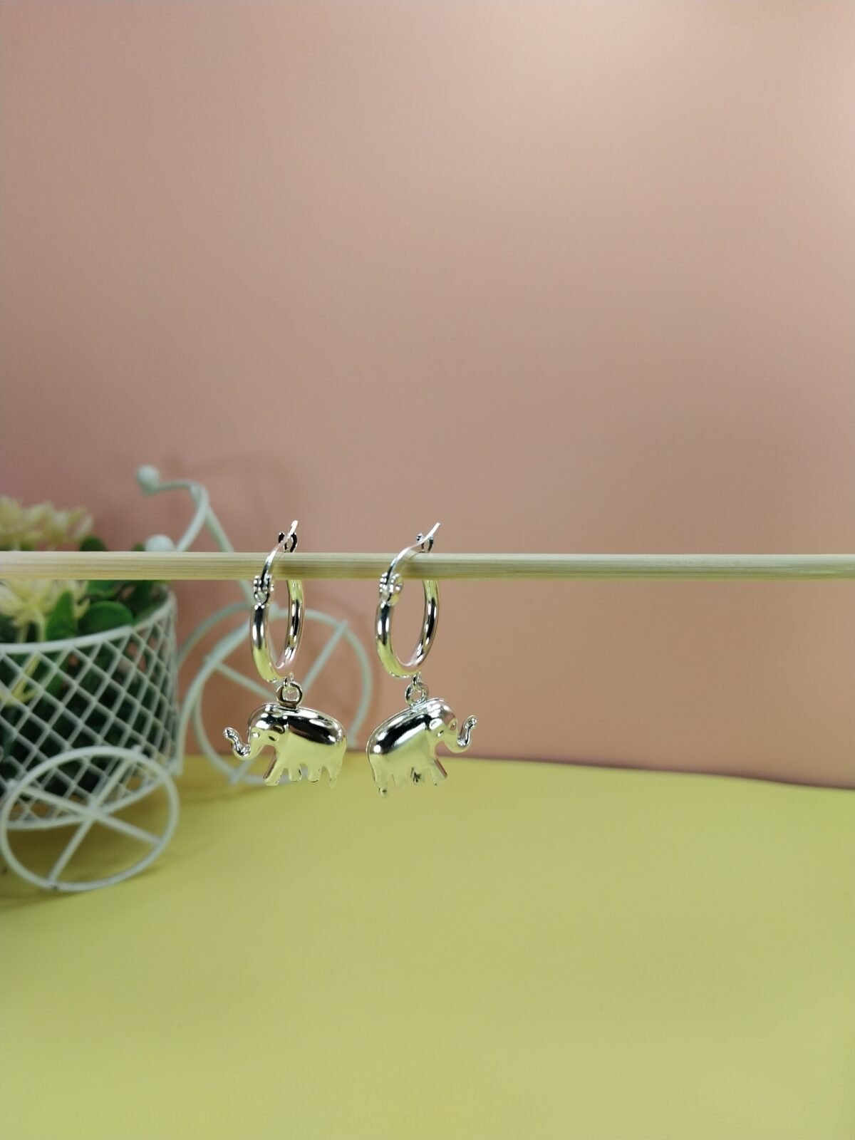 Argollas+Dije Elefante Inflado