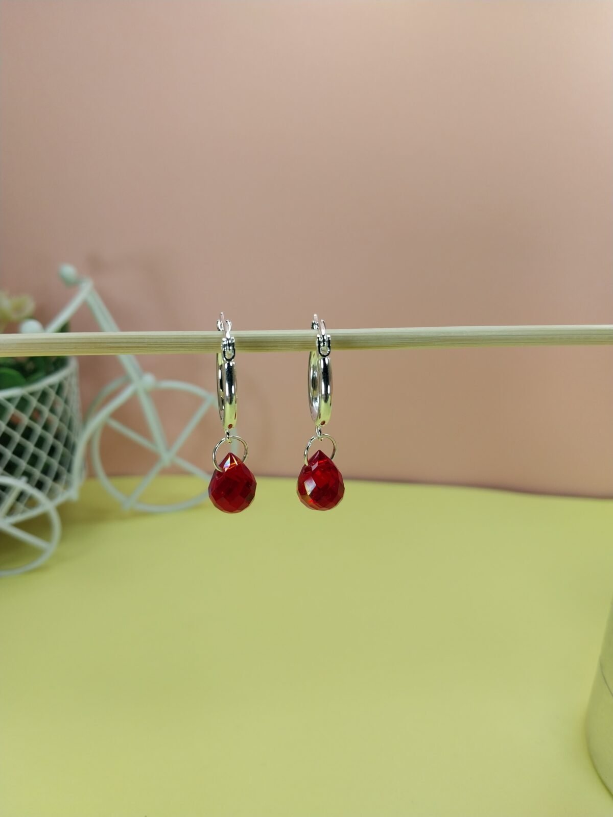 Argollas Marey - Gota piedra Roja