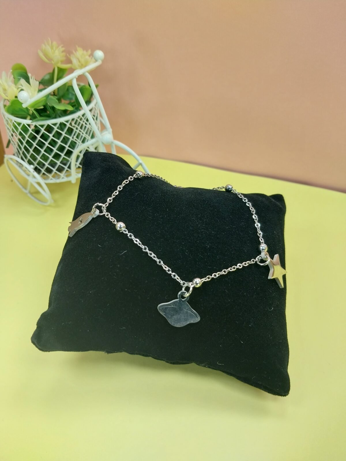 Pulsera Dije Estrellas + Saturno + Nave Espacial