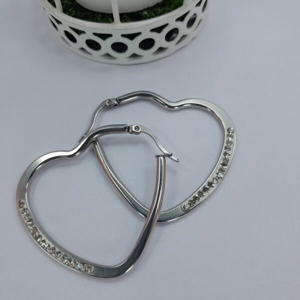 Argolla corazón plano con strass