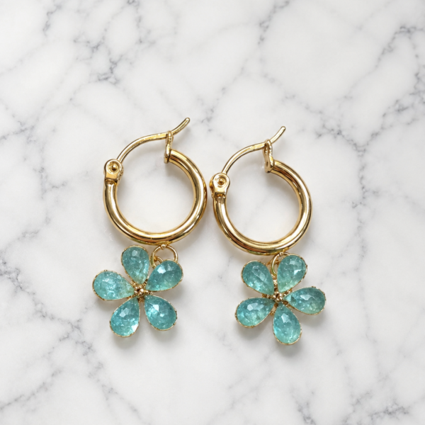 Argollas Dorado Fiore - verde