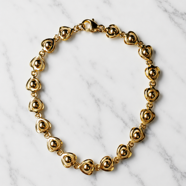 Pulsera Dorada Lila