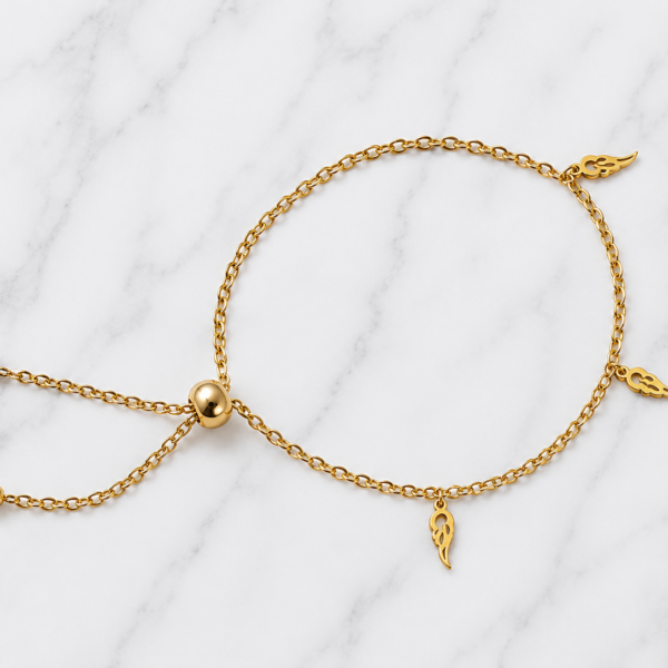 Pulsera Dorada Regulable - Alas